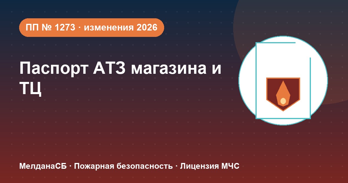Паспорт безопасности магазина и ТЦ по ПП № 1273: изменения 2026 года в Петрозаводске