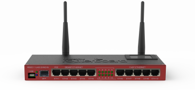 Роутер MikroTik RB2011UAS-2HnD-IN вид спереди